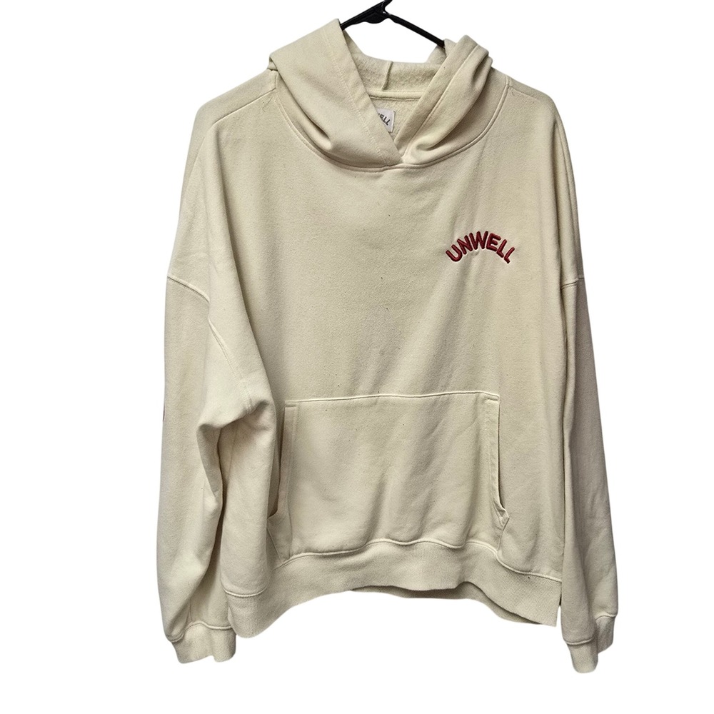 Call Her Daddy Unwell Until Further Notice Hoodie Cream XL Oversized Sweatshirt